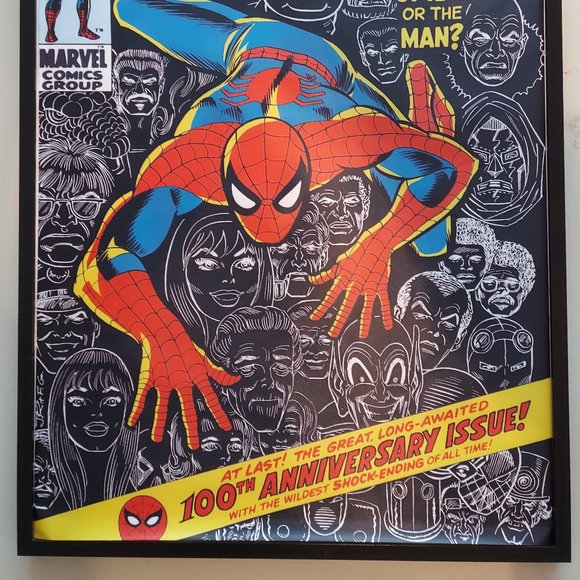 Amazing Spider-Man 100 Comic Cover silk canvas Fabric Poster (36" x 24") - Picture 3 of 3